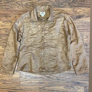 WOOLRICH | Woolrich Vintage Women’s Embroidered Fawn Suede Jacket | Size: M